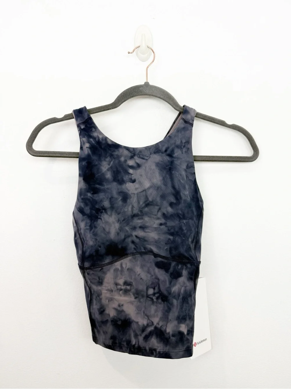 Lululemon Key To Balance Tank Top Diamond Dye Graphite Grey Pink Pastel Size 4